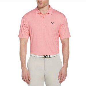 Callaway Golf Polo Shirt Moisture Wicking UV Protection In Pink XL NWOT